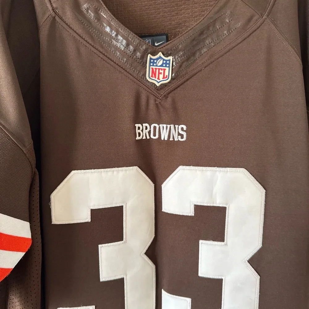 MEN’S NIKE CLEVELAND BROWNS AUTHENTIC DAWG POUND #33 JERSEY SZ 52 - NWOT - Picture 2 of 6